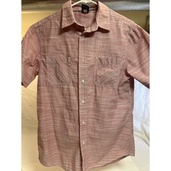 Tony Hawk Button Down Shirt Medium Red/pink White Stitching - Picture 1 of 11